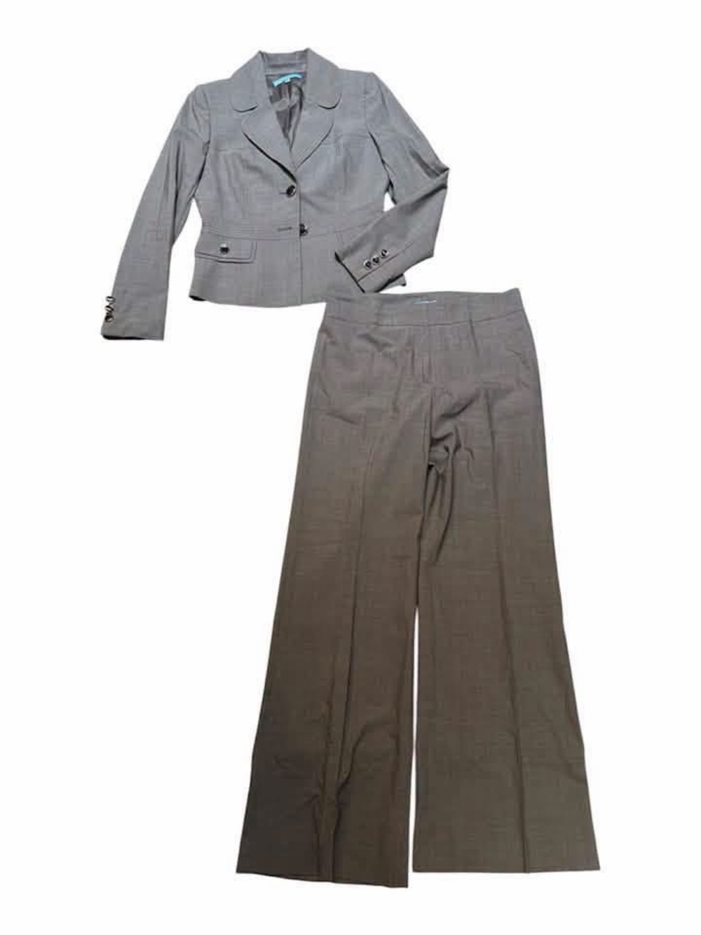 Antonio Melani Y2K Brown Plaid Wide Leg Pant Suit Blazer Set – Size 4/6